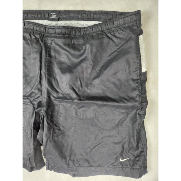 Vtg 90s Y2K Nike Mens Lined Swim Shorts Swoosh Men XXL Logo Pockets Drawstring - Picture 4 of 14